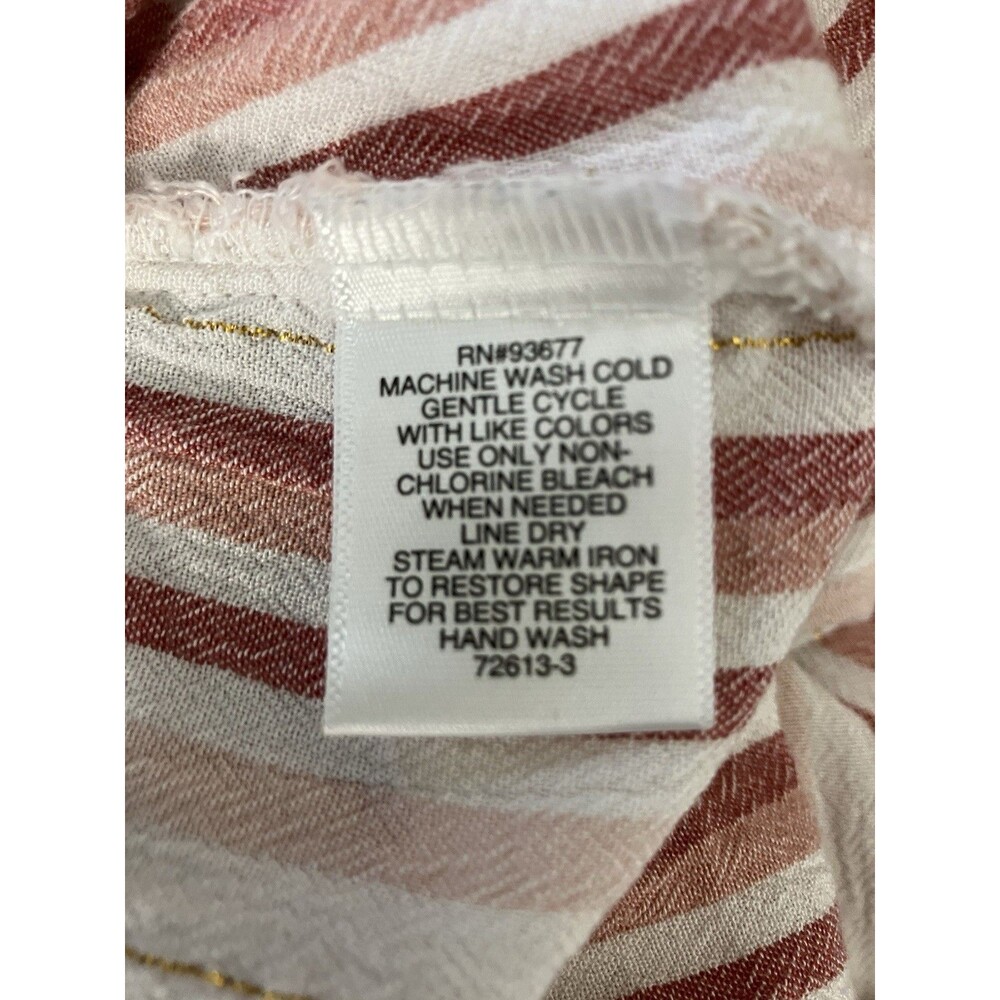 Liz Claiborne Sleeveless Button up Pink & White Blouse Size M - Picture 3 of 6